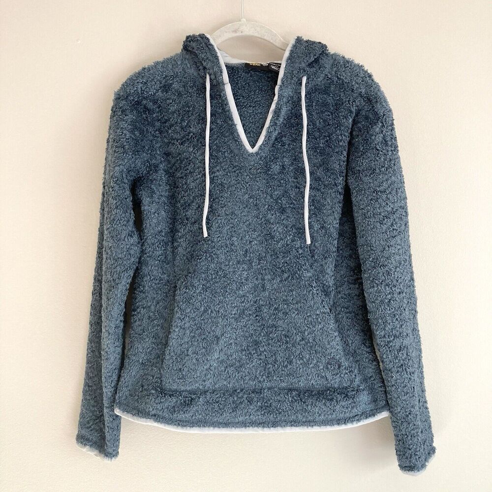 Mountain Hardware Fuzzy Fleece Pullover Size Small Blue Soft Outdoors Hoodie